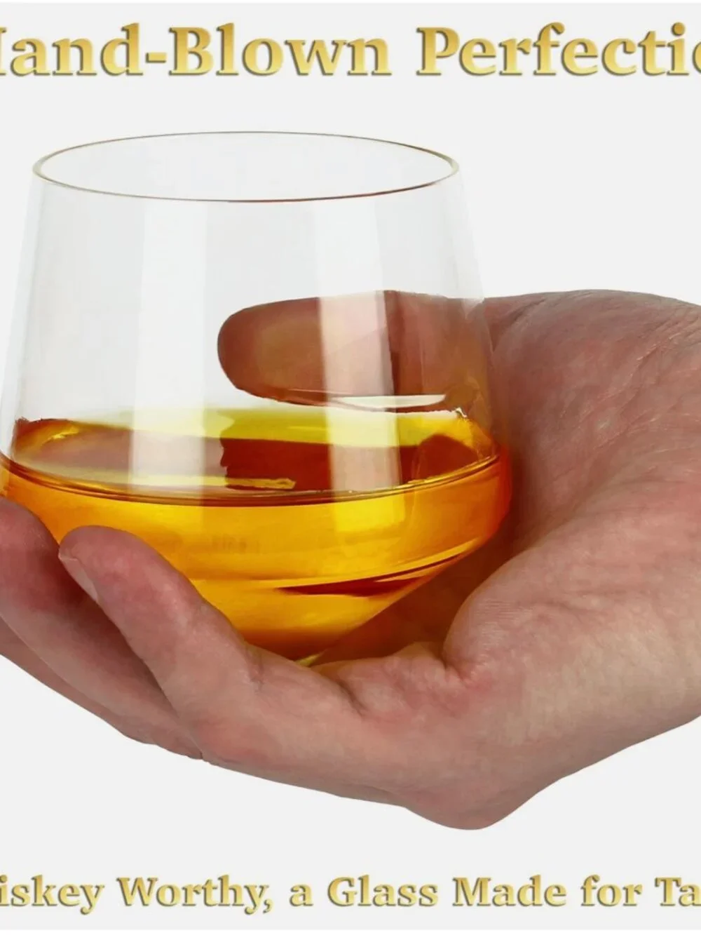 NIB Barbuzzo Rolling Whiskey Glasses Set of 2 capacity 6.3 oz